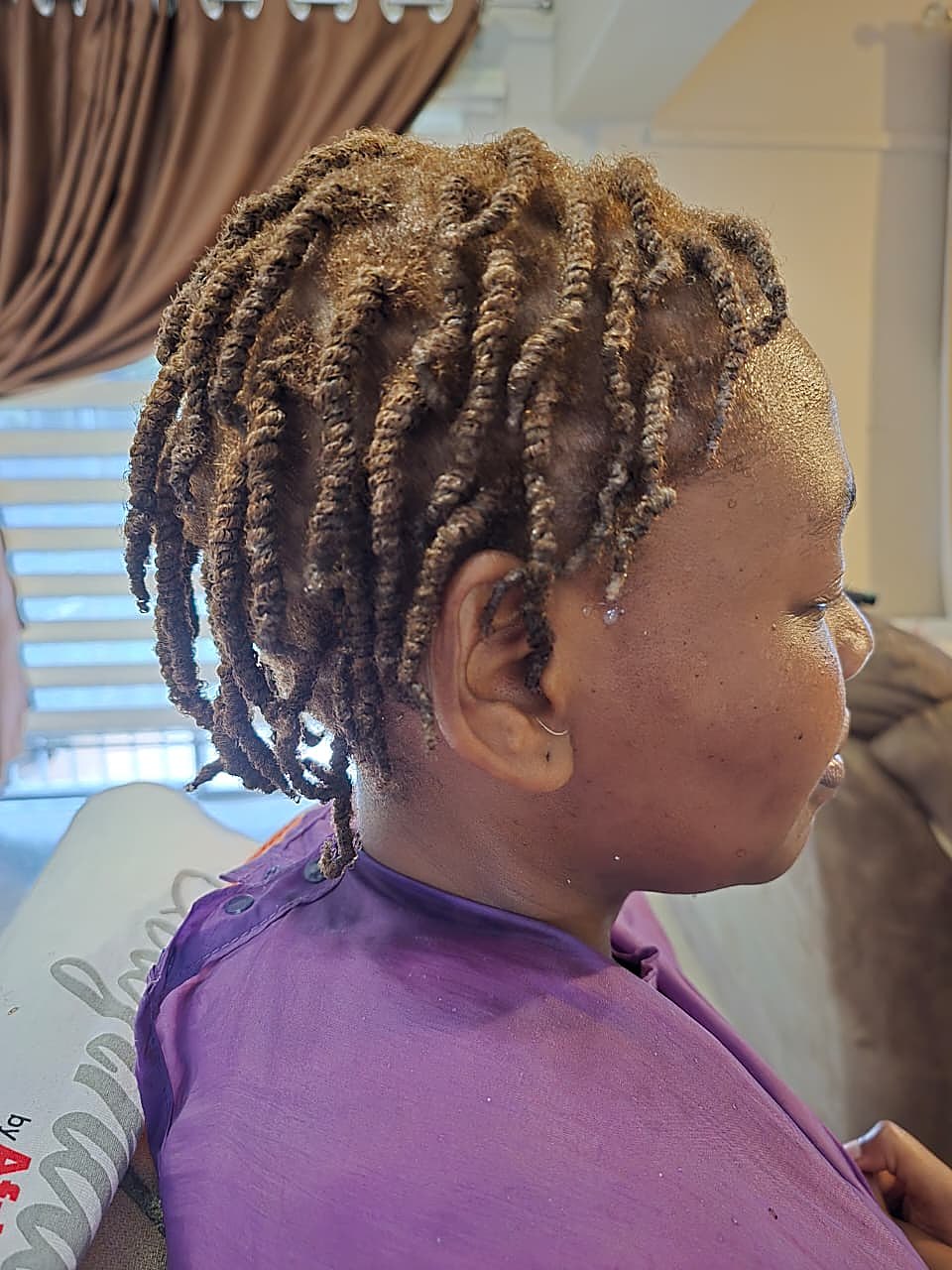 Honey twist-out on natural hair